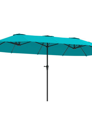 13 ft. Extra Large Patio Umbrella with Easy Crank Handle, Vents for Outdoor, Patio, UPF30+, Navy Blue