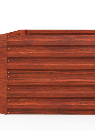 Galvanized Raised Garden Bed, Steel Outdoor Planters with Reinforced Rods, 71" x 36" x 23", Dark Brown