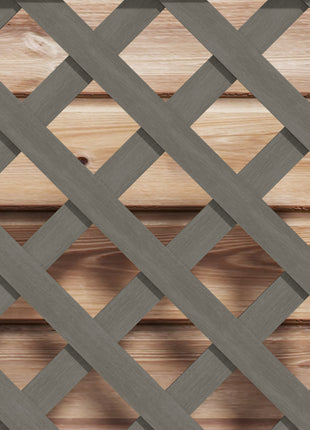 Trellis Planter Box for Climbing Plants, Raised Garden Bed w/ Trellis Lattice for Outdoor Garden, Deck, Backyard, Gray