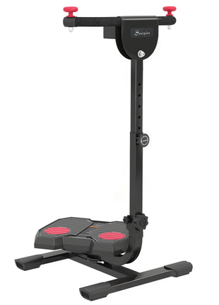 Foldable Ab Twister Board for Waist Trimming with LCD Display, Ab Workout Equipment for Women and Men, Red