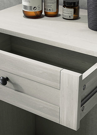 Kitchen Tilt Out Trash Bin Cabinet Free Standing Storage Cabinet with Drawer, Light Gray
