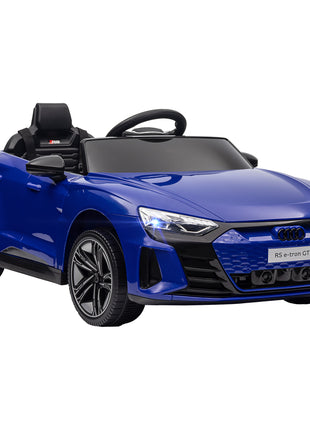 12V Licensed Audi RS E-tron GT Kids Ride on Car with Remote Control, Suspension, Horn, Music, Lights, Dark Blue
