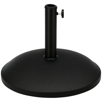 20" 55 lbs Round Cement Umbrella Base Stand Market Parasol Holder with Tightening Knob & Easy Setup, for Φ1.3", Φ1.5", Φ1.9" Pole, for Lawn, Deck, Backyard, Garden, Black