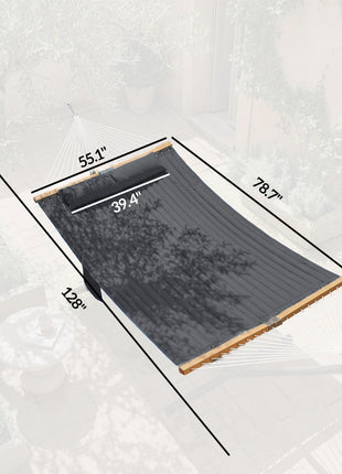 Outdoor Hammock 2-Person, with Pillow & Pad, 440 lbs Capacity, Gray