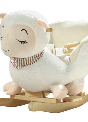 Baby Rocking Horse, Sheep Rocking Horse with Lullaby Song for Toddlers 18–36 Months, White