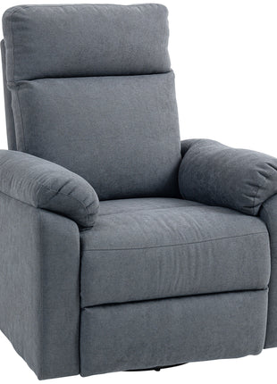 Recliner Chair, Wide Swivel Rocker Chair, Overstuffed Single Sofa with Pocket Spring, Footrest, Quick Assembly, Gray