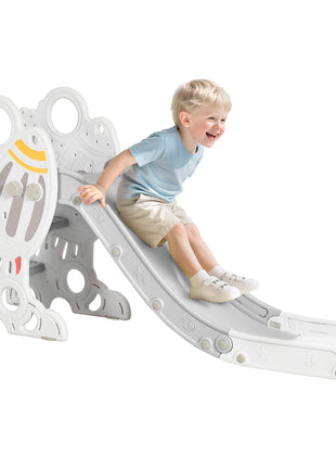 Kids Indoor Slide for Toddlers Ages 1.5-3, Small Toddler Slide, Space Toy Playset for Girls and Boys, Gray