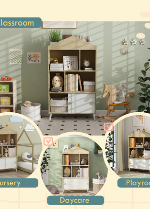 4-Cubby Children's Toy Shelf, Kids Bookshelf and Toy Storage for Playroom, Children's Room, Living Room,