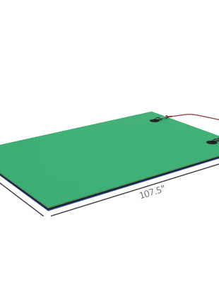 9' x 6' Lily Pad Water Mat for 2 Adults, Floating Water Pad for Lake, Pool, Ocean, Beach, and Boating, Green
