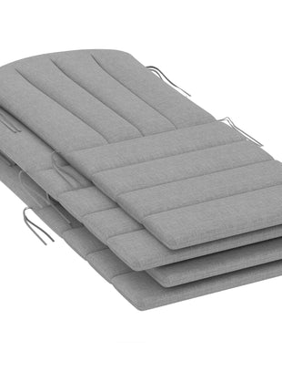 Set of 4 Outdoor Chair Cushions, High Back Adirondack Chair Cushion with Ties, High-Density Foam, Gray