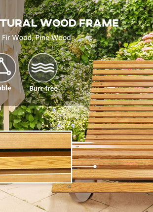 Outdoor Rocking Chair w/ Slatted Seat, Wooden Rocking Chair, 51.25" x 23.5" x 23.5", Teak