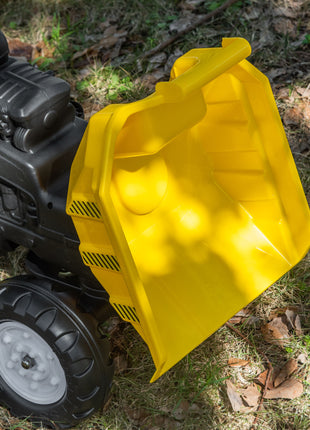 Kids No Power Ride-On Excavator with Manual Control Bucket, Yellow