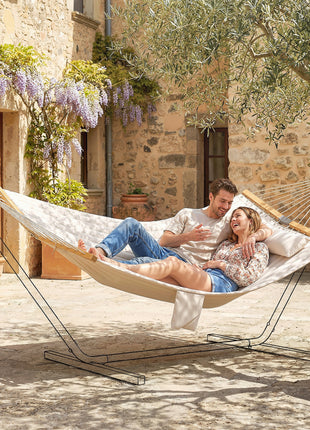 Outdoor Hammock 2-Person, with Pillow & Pad, 440 lbs Capacity, Cream White