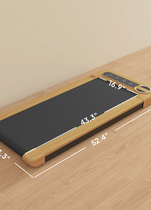 Walking Pad, Under Desk Treadmill with 17" x 43" Wide Belt, Remote Control, Bluetooth Speaker, Wheels and LED Display
