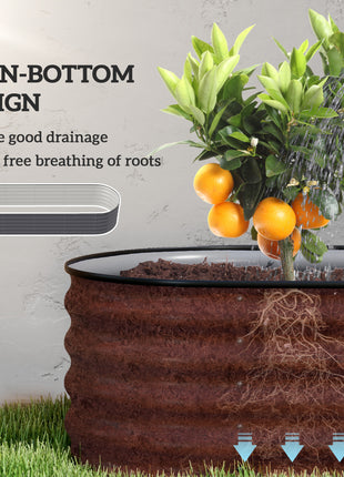 7.9' x 2' x 1.4' Galvanized Raised Garden Bed Kit, Metal Planter Box with Safety Edging, Dark Gray