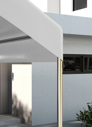 20' x 10' Carport Replacement Canopy for Model 84C-207WT or 84C-386V00WT with Ball Bungee Cords, White (Only Cover)