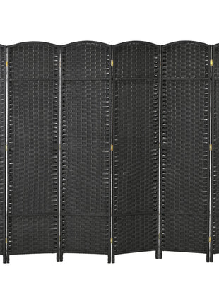Folding Room Divider Screen 6 Panel 5.6 ' Tall Privacy Screen Freestanding Room Partition for Home Office, Black