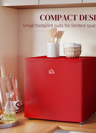 1.1 Cu.Ft Countertop Mini Freezer, Compact Upright Freezer with Removable Shelves, Red