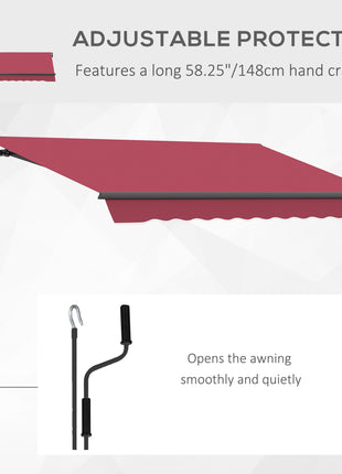 Patio Awning Canopy Retractable Deck Door Outdoor Sun Shade Shelter
