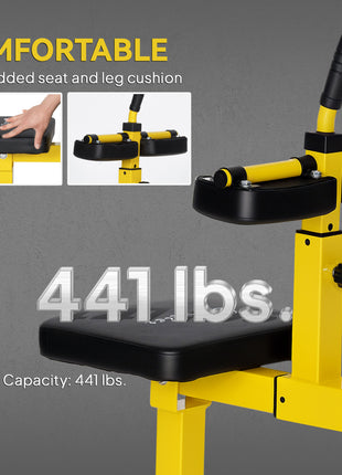 Adjustable Steel Seated Calf Raise Exercise Strength Training Gym Equipment, Yellow