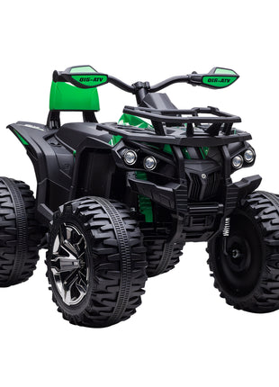12V 4 Wheeler Kids ATV with Music, Headlights for 37-60 Months Boys and Girls, Green
