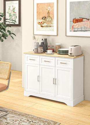 Modern Kitchen Sideboard Buffet Cabinet with Storage, Kitchen Island Dining Room Cabinet Living Room Furniture