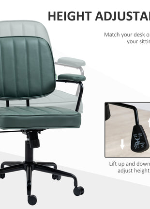 Home Office Chair with Adjustable Height and Tilt, Green
