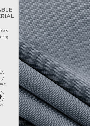10' x 8' Patio Awning, Manual Retractable Sun Shade with UV Protection and Easy Crank Opening, Dark Gray