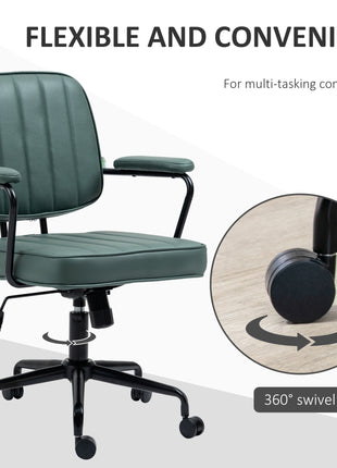Home Office Chair with Adjustable Height and Tilt, Green