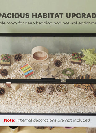 Large Acrylic Hamster Cage, Chewproof Guinea Pig Cage with Openable Top, for Hedgehog, Dwarf Hamster, Rat