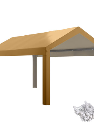 10 x 20ft Carport Roof, UV Resistant Canopy Replacement, Fits 84C-378V00 and 84C-206 Series, Beige