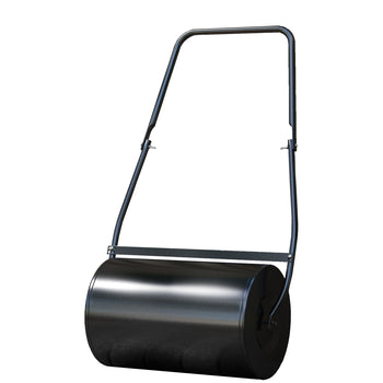 38L Heavy Duty Push/Tow Behind Lawn Roller, U-handle Garden Roller Filled with Water or Sand