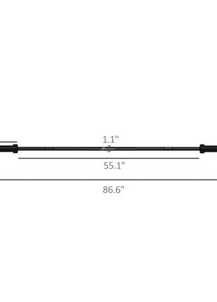 7.2ft Weight Bar, Olympic Bar with Rotating Sleeves, Non-Slip Knurling Grip, 1500lbs Weight Capacity, Black
