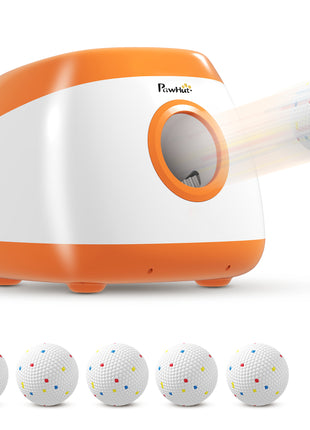 Automatic Dog Ball Launcher with 26-80 FT Distance, Automatic Ball Launcher for Medium and Large Dogs, Orange