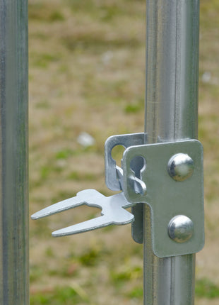 Large Metal Chicken Coop with Waterproof and Anti-UV Cover for Yard, Outdoor, Duck, Rabbit, 9.2' x 24.9' x 6.5'