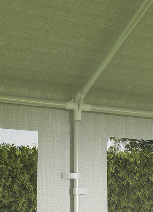10' x 28' Party Tent, Outdoor Wedding Canopy & Gazebo with Removable Sidewalls, Shade Shelter for Events, BBQs, White
