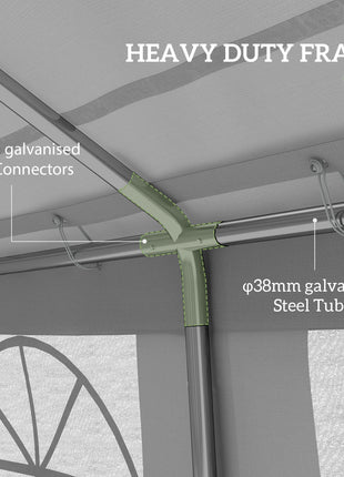 32x16 Outdoor Canopy Tent Heavy Duty Carport Tent with Cathedral Window Design for Party & Wedding, Removable Sidewalls, White