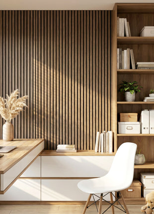 47" x 24" Wood Panels for Wall, 4 Pack Acoustic Panels, Sound Absorbing Slat Wall for Wall Decor, Home, Walnut