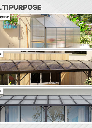 14 Pieces Twin-Wall Polycarbonate Panels Waterproof UV Protected Polycarbonate Greenhouse Panels, 4' x 2' x 0.16", Clear