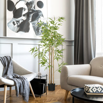 6ft Artificial Tree, Indoor Fake Bamboo with Pot, for Home Office Living Room Decor