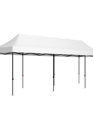 9.5' x 28' Pop Up Canopy Tent, Instant Tent for Parties, Height Adjustable, with Carry Bag and Sand Bags