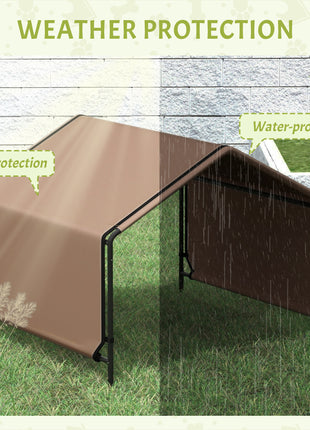 Portable Dog Tent Water Resistant for Outdoor Shade Protection, Brown