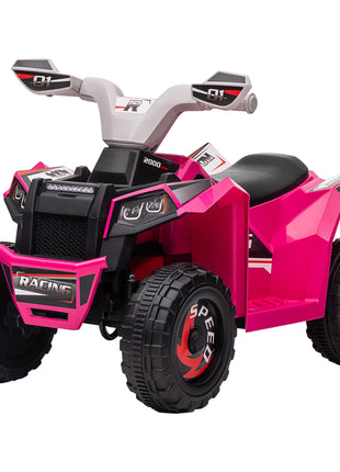 6V Electric Toy Car with Forward Backward, Wear-Resistant Wheels for Ages 18-36 Months, Pink
