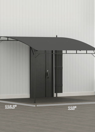 10' x 10' Outdoor Pergola Gazebo, Garden Sun Shade Shelter with Metal Frame for Porch, Patio, Deck, Backyard, Gray