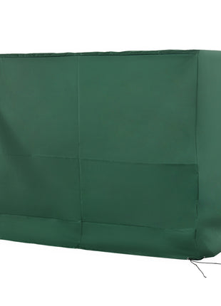 600D Oxford 3-Seater Patio Swing Cover Outdoor Swing Chair Cover Rain Protection Waterproof Anti-UV, Dark Green
