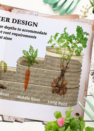 3-Tier Raised Garden Bed Set w/ Safety Edging, Open Bottom for Vegetables, Herbs, Flowers, 62.25" x 43" x 32.25", Cream