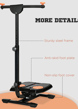 Foldable Ab Twister Board for Waist Trimming with LCD Display, Ab Workout Equipment for Women and Men, Orange