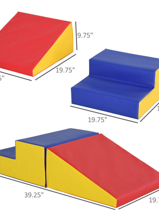 2-Piece Climb & Crawl Activity Play Foam Building Blocks for Toddlers with a Soft High-Density Foam Material