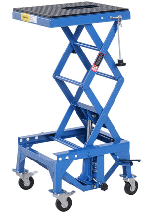 300 lbs Hydraulic Motorcycle Scissor Jack Lift Foot Step Wheels for Small Dirt Bikes