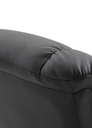 Massage Recliner Chair with Ottoman, 360° Swivel Recliner and Footstool, 10 Point Vibration, PU Leather Reclining Chair with Side Pocket and Remote Control, Black